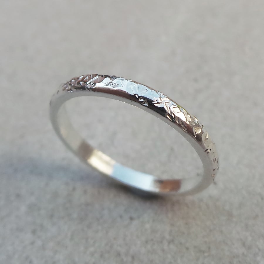 Textured Sterling Silver Ring