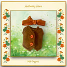 Little Nippers Brown and Hedgehog Print Lined Waistcoat and Bow Tie