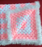 Winter Pink White Baby Blanket Crochet Baby Girl Blanket Hand Crochet - Image 2