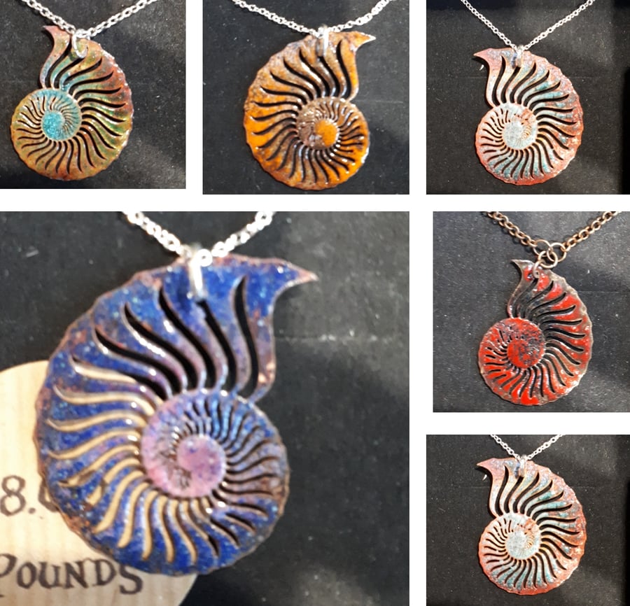 Ammonite pendants 