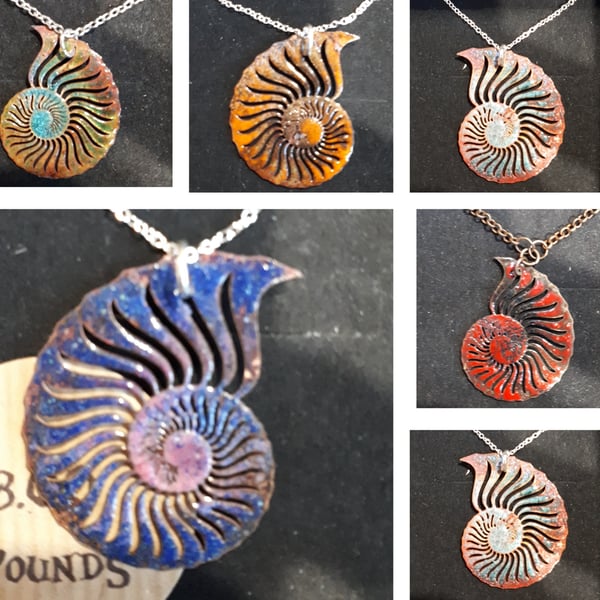 Ammonite pendants 