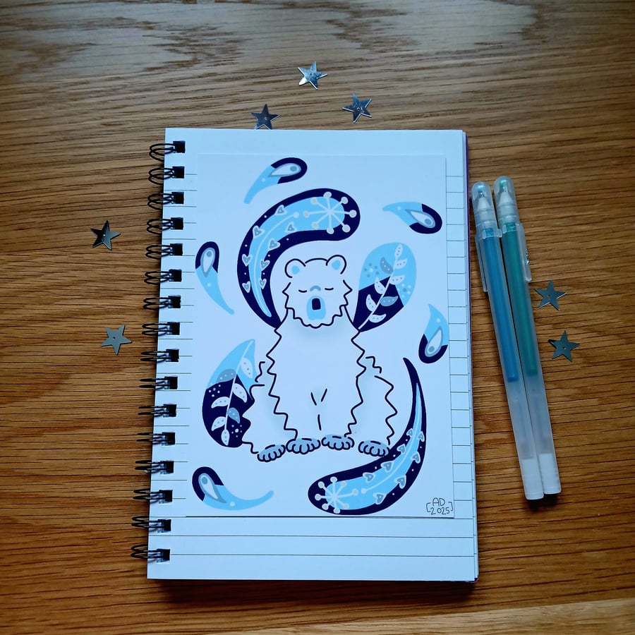 Polar Bear Art Print! Arctic Wall Art, Scandi Inspired Home Decor