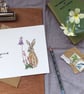 Brown hare and heather Greetings card - Image 5