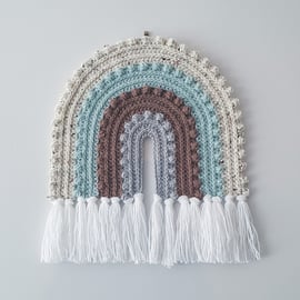 Crochet Rainbow Wall Hanging - Stone