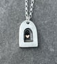 Arc Pendant, gold heart necklace, valentine gift, church necklace, oxidised  - Image 5