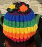 Rainbow (reverse colour order) tea pot cosy - Image 6
