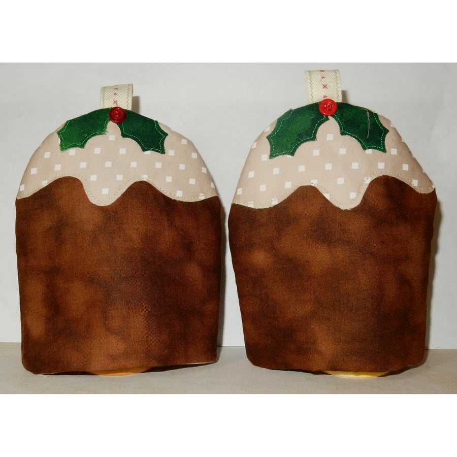 Egg Cosies Christmas puddings pair