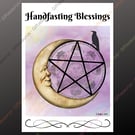 Personalised Handfasting Card Plantable Seeded Gothic Pagan Wiccan Wedding