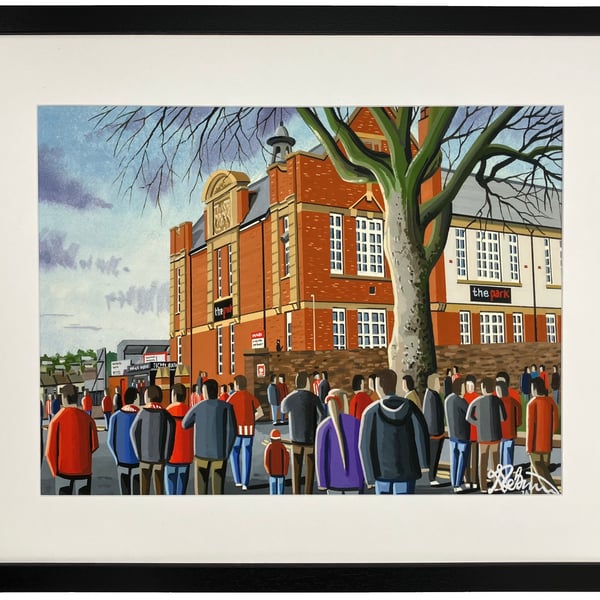 Exeter City St James Park Framed Football Stadium Art Print 20" x 16" Frame Size