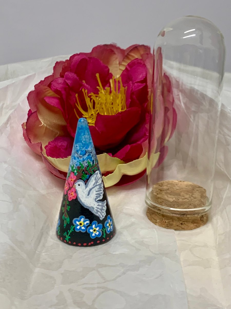 Hand Painted Dove, Keepsake Ornament 