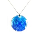 Silver blue mix Rockpool pendant necklace - large