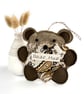 Bear Hug Hanging Decoration with Patterned Heart, Letterbox Gift - Image 8