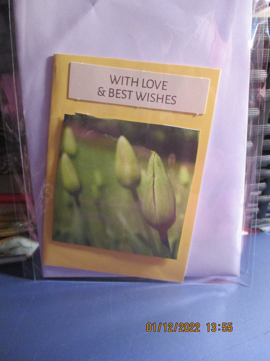 With Love and Best Wishes Tulips Card