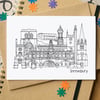 Shrewsbury Skyline Greetings Card