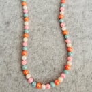 Pastel colours beaded necklace 