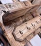 Handmade Reclaimed Pallet Wood Shelf with Hooks - Wall Mounted - Hallway Storage - Image 2