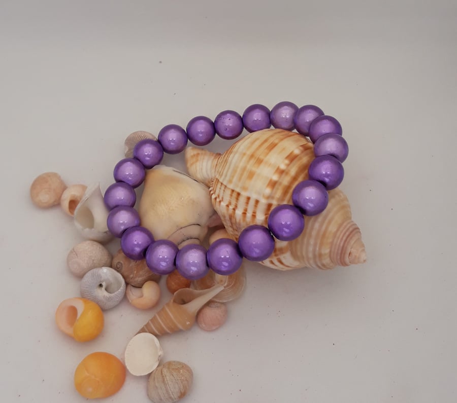 BR280 Purple miracle bead bracelet