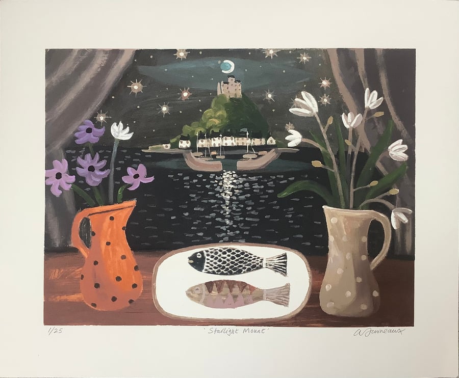 Starlight Mount Silkscreen Edition of 25 for Collectors 20 x16 inches