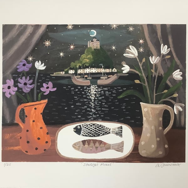 Starlight Mount Silkscreen Edition of 25 for Collectors 20 x16 inches