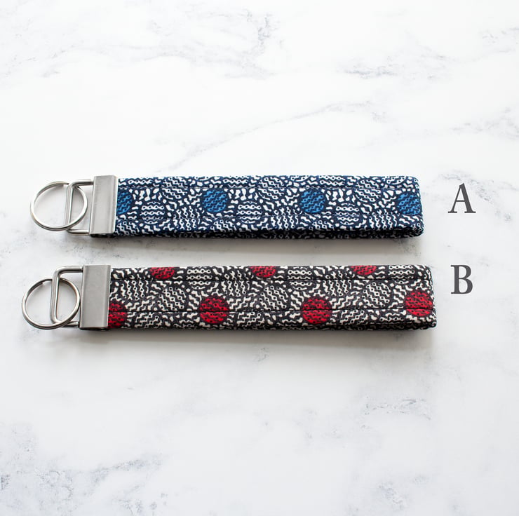 Handmade Key Ring - Liberty Tana Lawn fabric - Folksy