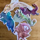Holographic Dragon Stickers