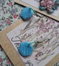 CLEARANCE! polymer clay earrings handmade- reduced-blue mini