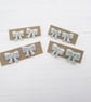 Silver Glitter bow earrings, stud or huggie hoops - Image 6