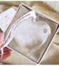 Pet Memorial Feather Bauble, Paw Print Heart Glass Christmas Ornament, Pet Remem