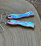 Handmade Earrings One of a Kind Iridescent  Eco Friendly Gifts Unique Keepsakes