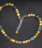 Golden tiger's eye and jasper necklace