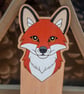 Hand painted Fox Bookmark – Laser Cut Plywood - Image 3
