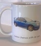 Subaru Impreza WRX Sti 2003 - 11oz Ceramic Mug - Plain or Design with Stripes - Image 7