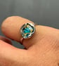 Enamel Ring, water-cast ring, blue and gold ring, blue enamel ring, gift for her - Image 5