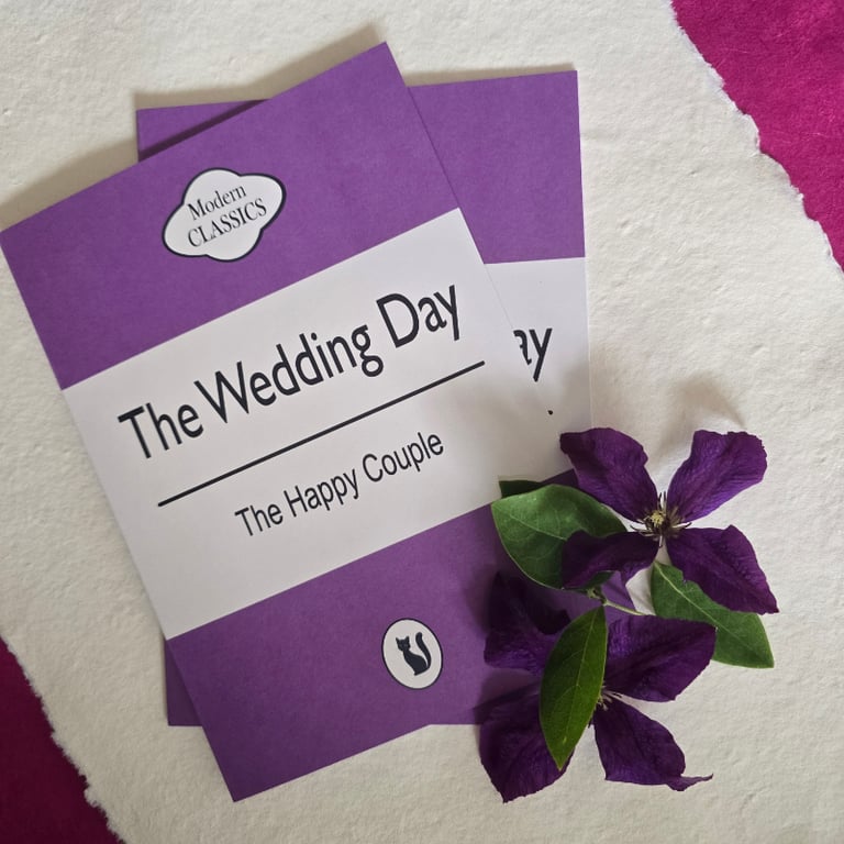 The Wedding - Vintage Penguin Style Book Card - Can be Personalised