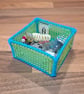 Small tray for small desk items - lime green and bright blue - Image 4