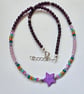 Boho Mother of Pearl Star & Seed Bead Multicoloured Necklace  - Image 5
