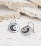 Folk crescent dangle earrings - Hypoallergenic titanium ear wires - Image 5