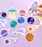 Space Themed Die Cut Sticker Pack - Image 7