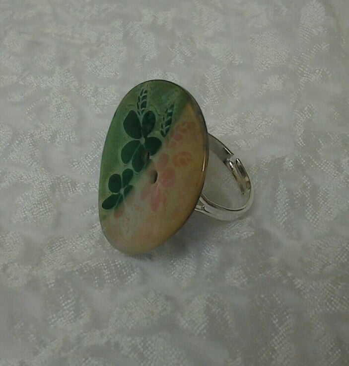 Shell Button Ring - Folksy