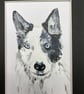Husky type dog portrait. 5x7" original  - Image 4