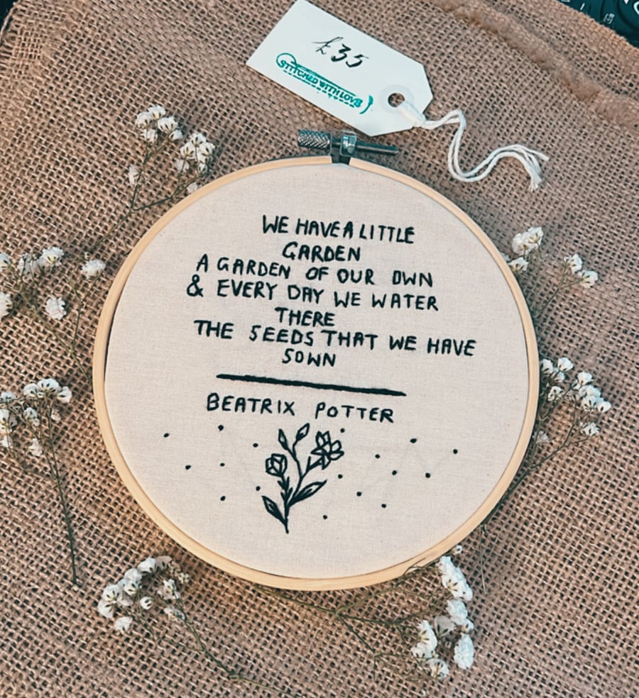 Embroidery Quote
