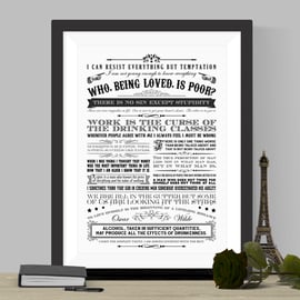 Oscar Wilde Quotes Print