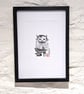 Lincoln Imp - Folklore Artwork - Handmade Lino Print - Limited Edition 