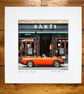 ‘MG at Sarti, Glasgow’ Signed square Mounted Print 30 x 30cm FREE DELIVERY - Image 1