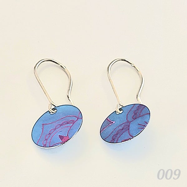 009 - Handmade Aluminium and Silver Reversible Earrings