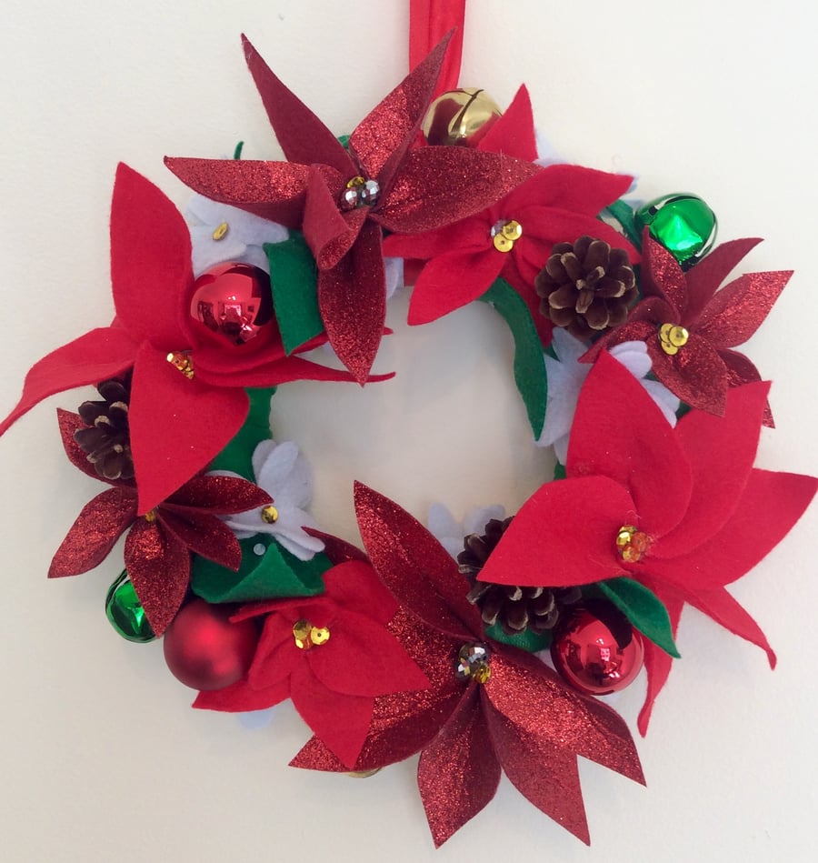 Christmas Wreath For Your Door Beautiful Everlasting Handmade Wreath Small