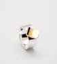 Gaudi by Fedha - polished sterling silver ring with Keum Boo detailing - Image 2