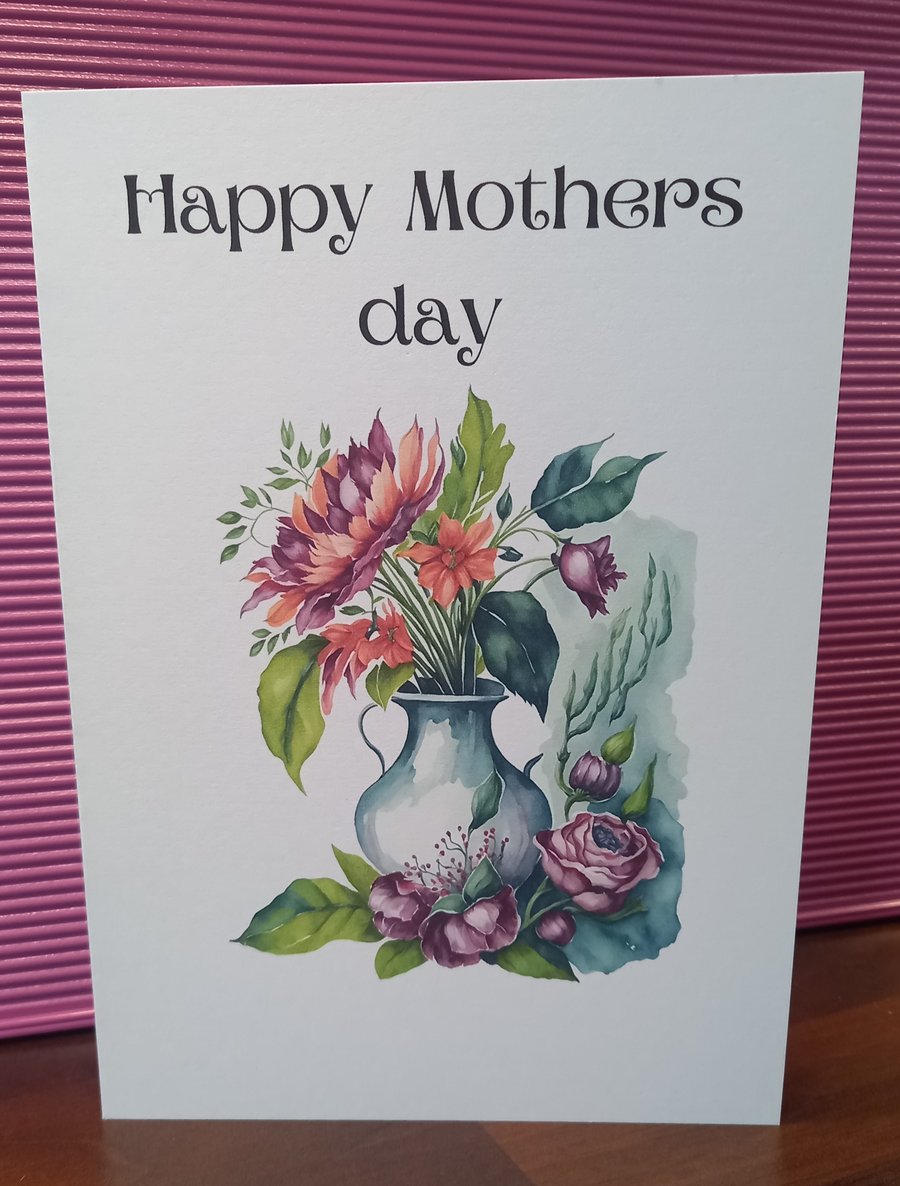 Flower mothers day card