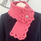 Neck Scarf with separate brooch.