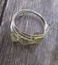 Yellow Quartz Ring, Silver Memory Wire Ring - Image 3